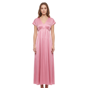 Zabra Large Pink Silk Empire Waist Dress for Women